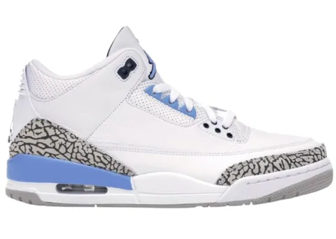 Jordan 3 North Carolina Blue