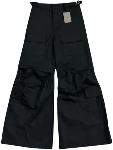Balenciaga Flared Cargo Pants in Black