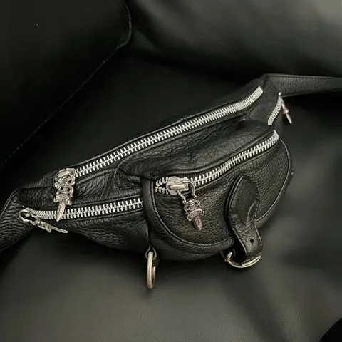 Chrome Hearts Leather Side Bag