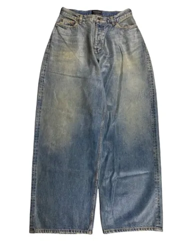 Balenciaga Waxed Blue Jeans