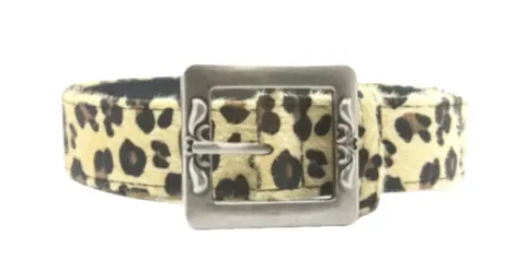 Fuzzy Leopard Belt