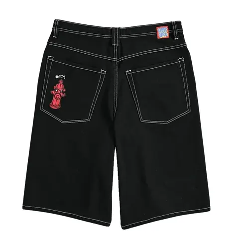 Empyre Ultra Loose Black Denim Shorts