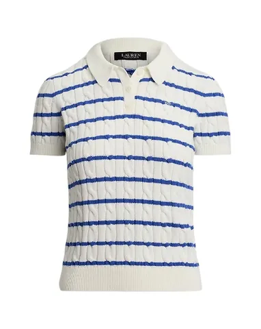 Ralph Lauren Womens Striped Knit Polo