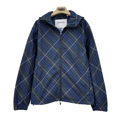 Burberry Navy Checkered Jacket