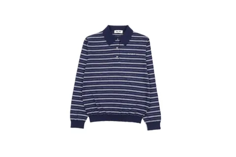 Miu Miu Navy Striped Collar Longsleeve