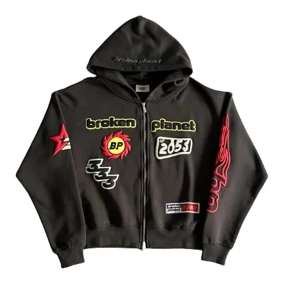 Broken Planet Brown Zip Up