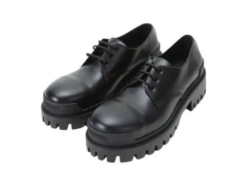 Balenciaga Strike Leather Derby Shoes